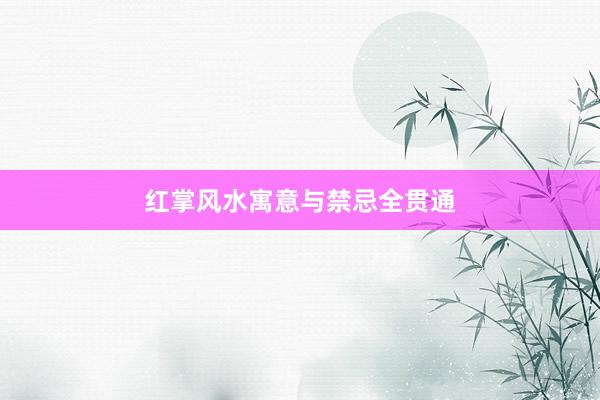 红掌风水寓意与禁忌全贯通
